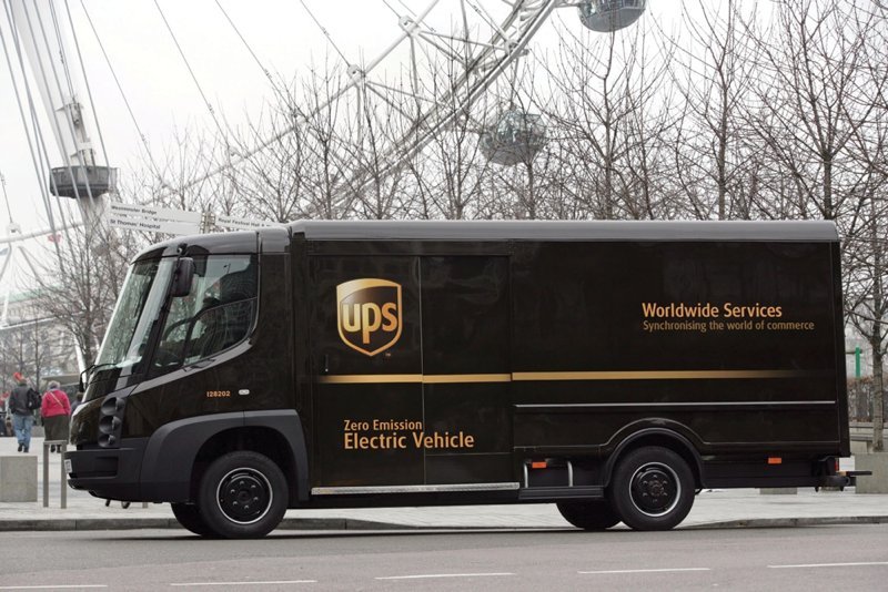 ups EV truck in London